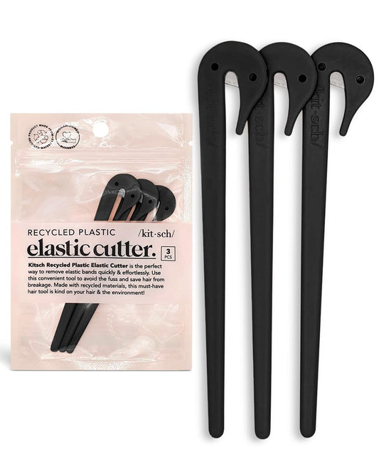3pcs (Black) Elastic Hair Tie Cutter Tool
